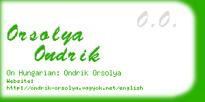 orsolya ondrik business card